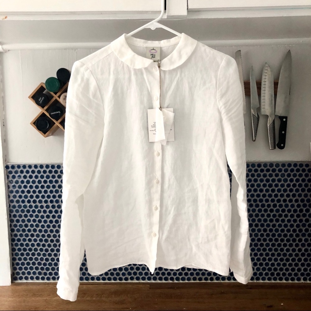 Son de flor Peter Pan collar button up blouse
